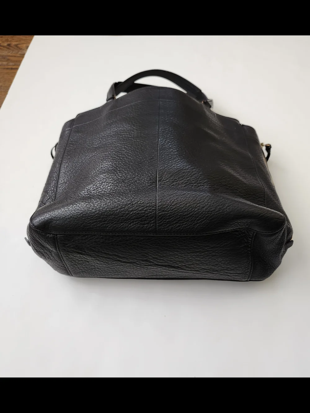 Tory Burch Black Pebbled Leather Tote
